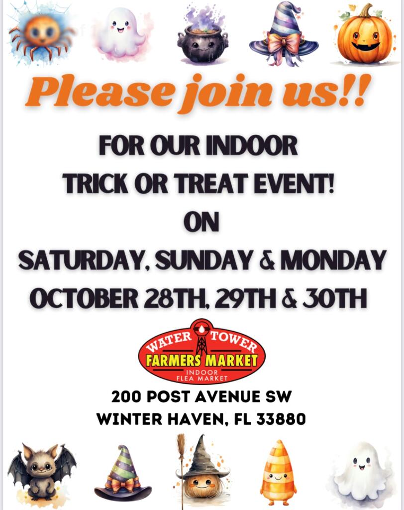 Trick or Treat at Water Tower Farmers Market Winter Haven